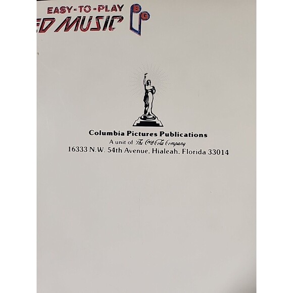 Pop Rock Easy To Play Sheet Music Columbia Pictures 1984 Usa Coca Cola Inc - Picture 3 of 5